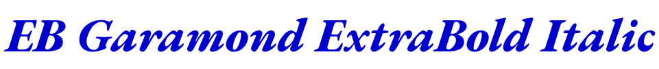 EB Garamond ExtraBold Italic الخط